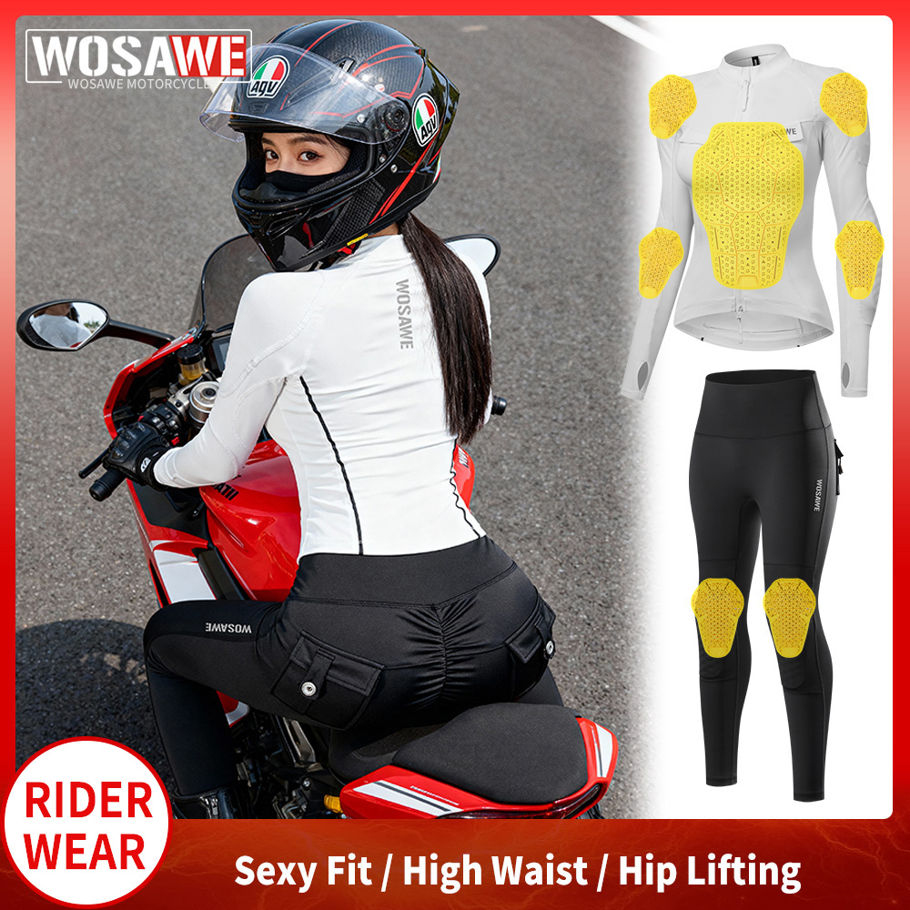 Motorcycle Gear Full Suit - WOSAWE 여성용 오토바이 자켓 및 바지