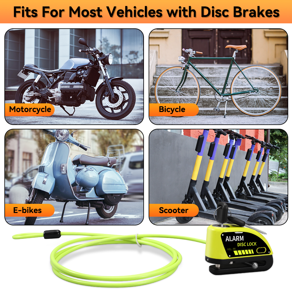 새로운 자전거 오토바이 알람 디스크 브레이크 잠금 장치 - Disc Lock Brake 리뷰 및 가격