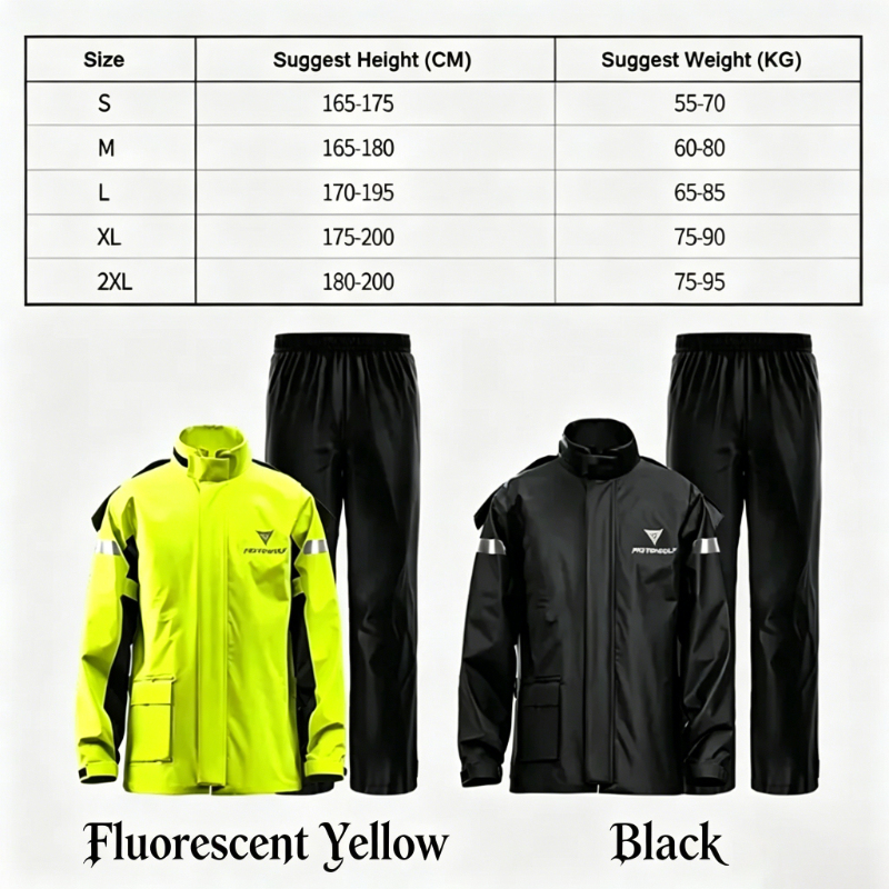 남성용 전신 오토바이 레인슈트 방수 레인자켓 바지 반사 - Motorcycle Gear Full Suit 리뷰 및 가격