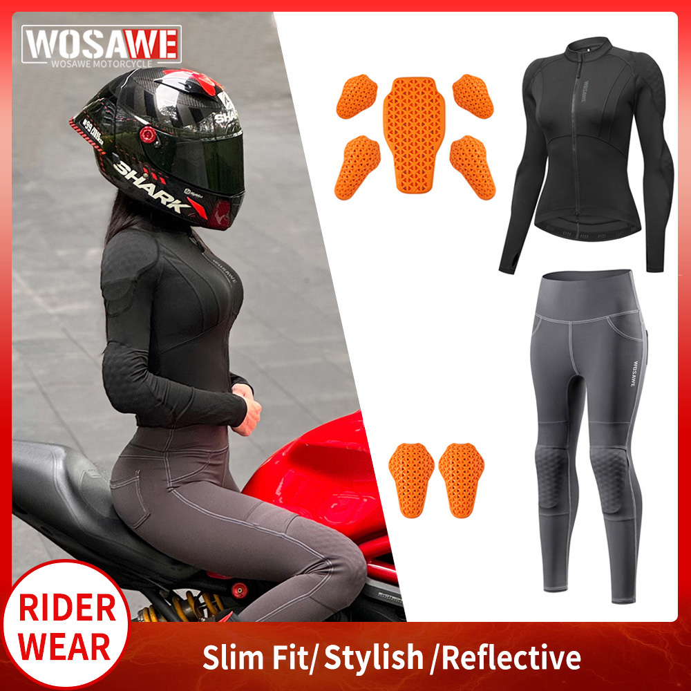WOSAWE 여성용 오토바이 재킷 및 바지 세트 풀 바 - Motorcycle Gear Full Suit 리뷰 및 가격