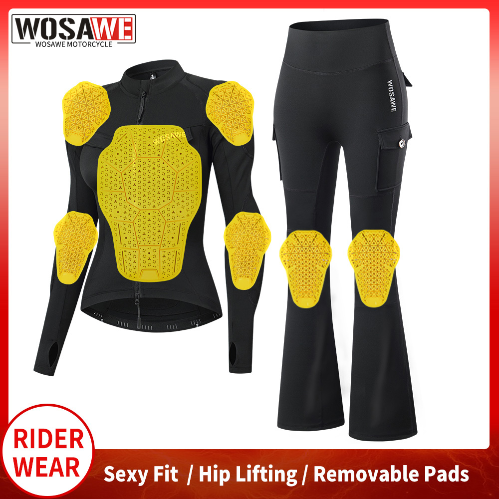 WOSAWE 여성용 오토바이 재킷 및 플레어 팬츠 풀  - Motorcycle Gear Full Suit 리뷰 및 가격
