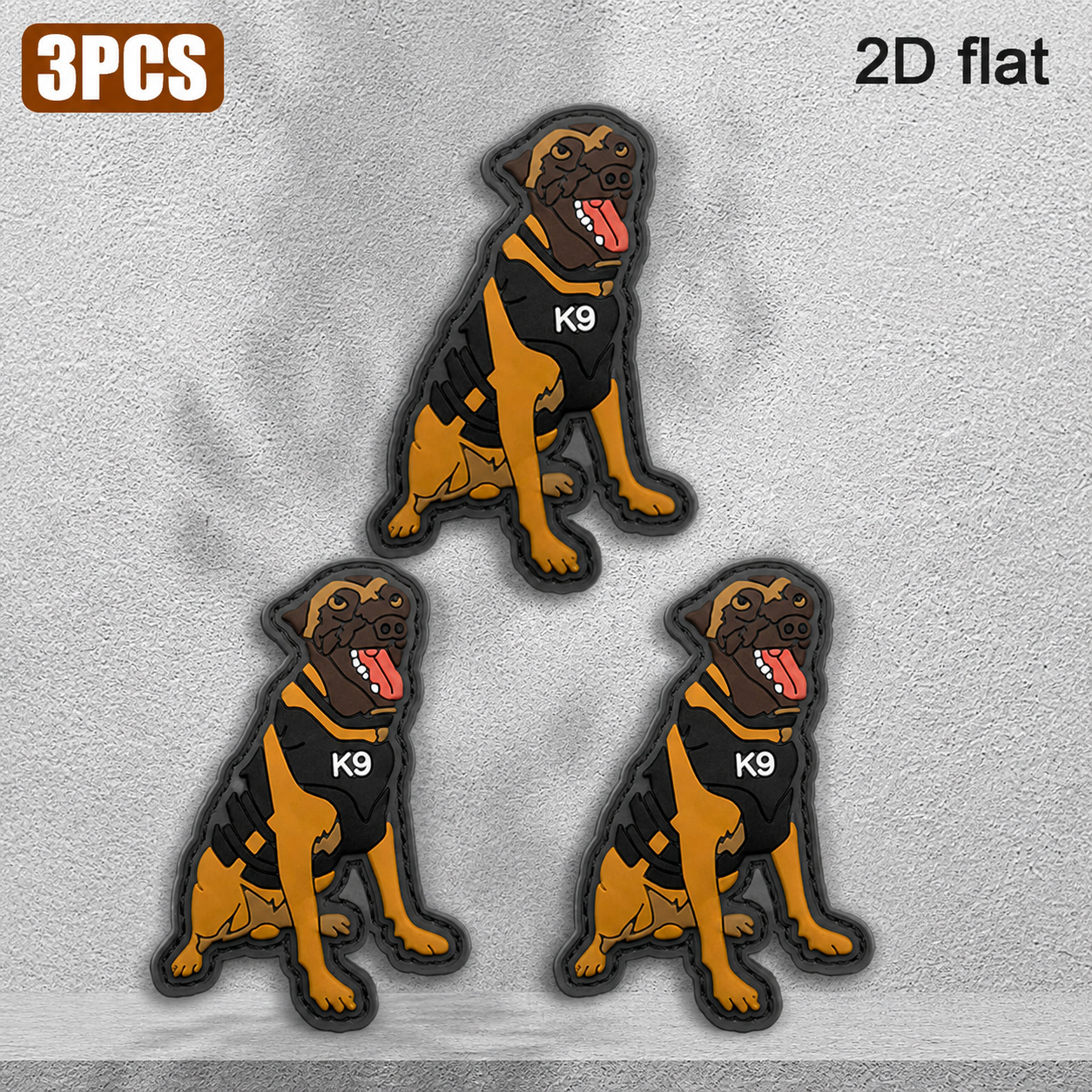 사양: 1개/2개/3개 K9 전술 경찰견 모양 PVC  - Motorcycle Gear Dogs 리뷰 및 가격
