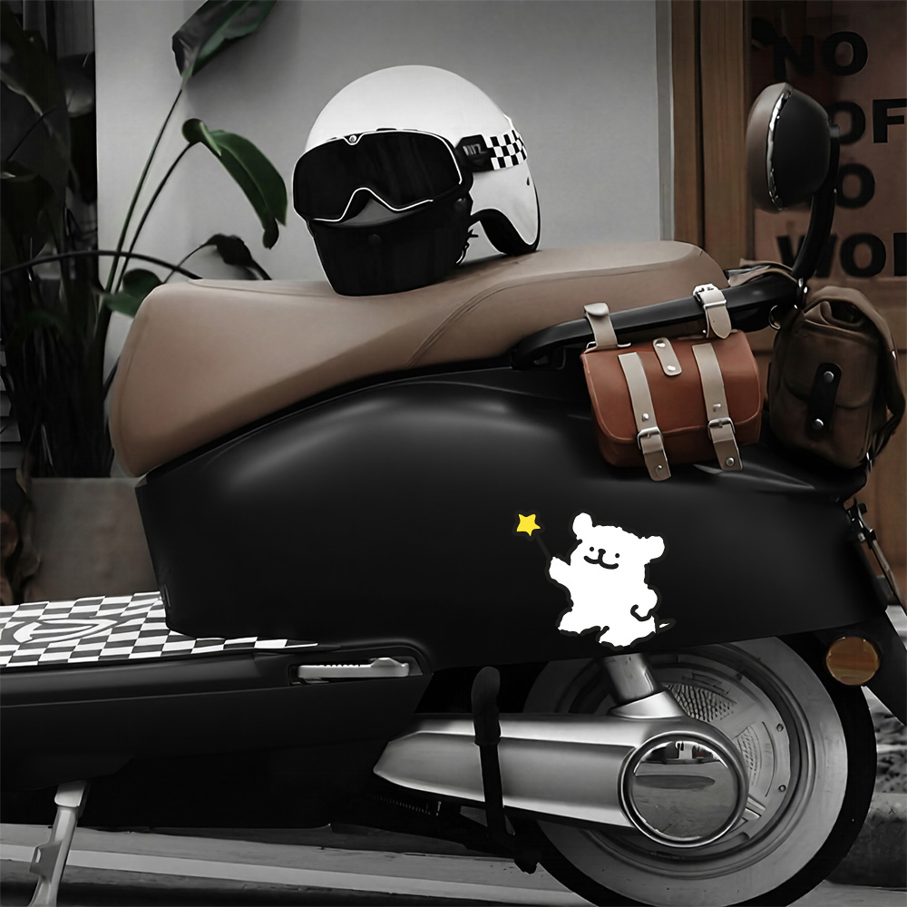 귀여운 몰타 개 애니메이션 방수 비닐 자동차 데칼 창  - Motorcycle Gear Dogs 리뷰 및 가격