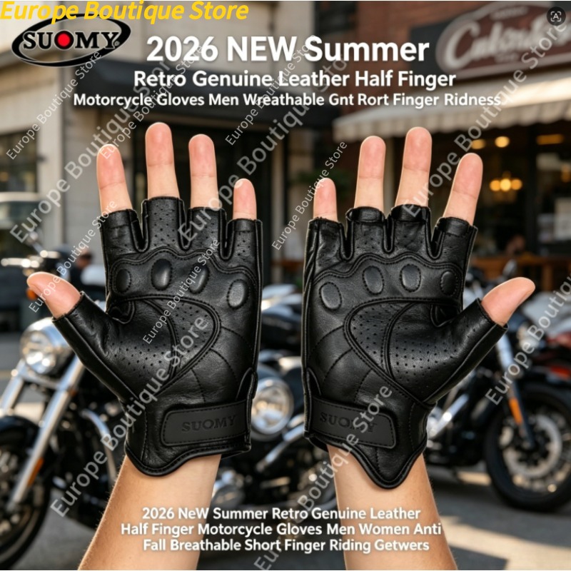 하프 핑거 오토바이 장갑 남성 여성을 위한 정품 가죽  - Motorcycle Gear For Women 리뷰 및 가격