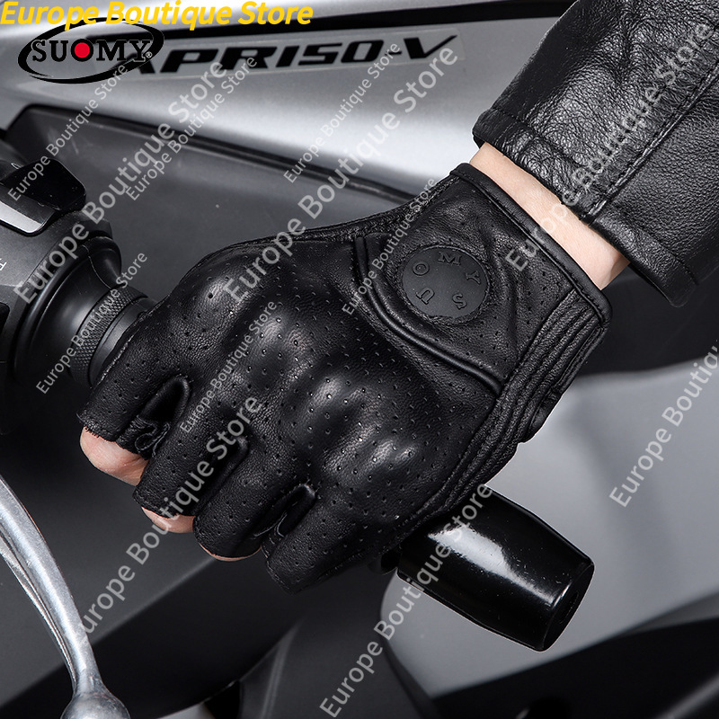 하프 핑거 오토바이 장갑 남성 여성을 위한 정품 가죽  - Motorcycle Gear For Women 리뷰 및 가격
