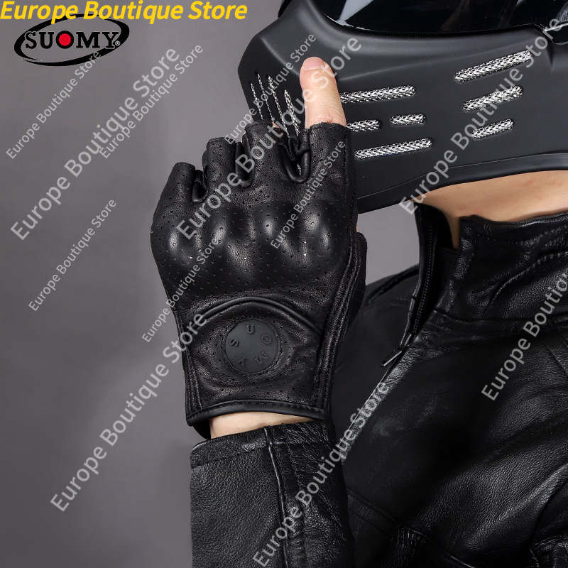 하프 핑거 오토바이 장갑 남성 여성을 위한 정품 가죽  - Motorcycle Gear For Women 리뷰 및 가격